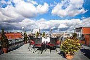 Die Dachterrasse im Hotel Allegra