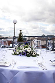 Table decoration at the Roof Terrace of Hotel Allegra